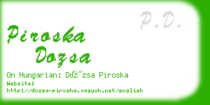 piroska dozsa business card